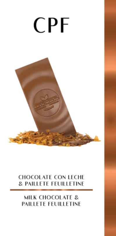Barra de chocolate de lche con Pallet Feullentine