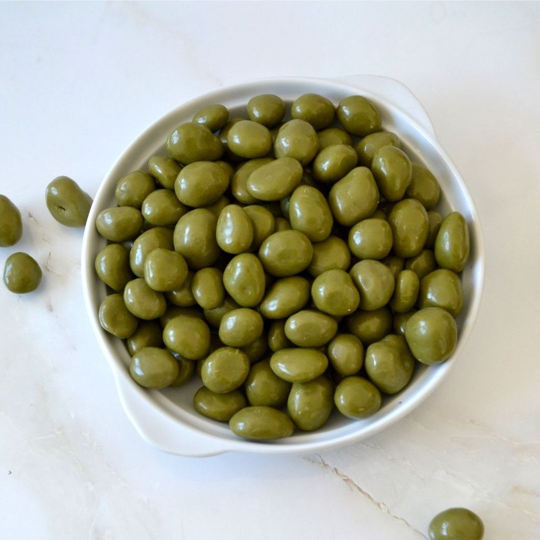 Arándano con chocolate blanco y matcha. Bolsa con 500 gramos.